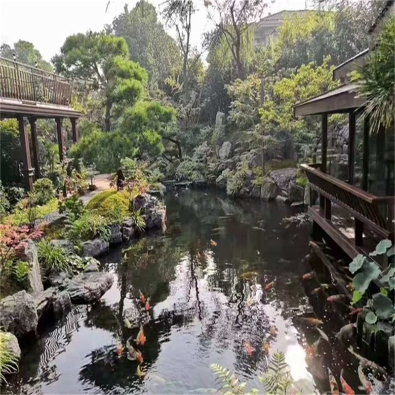 禅城庭院假山鱼池样式