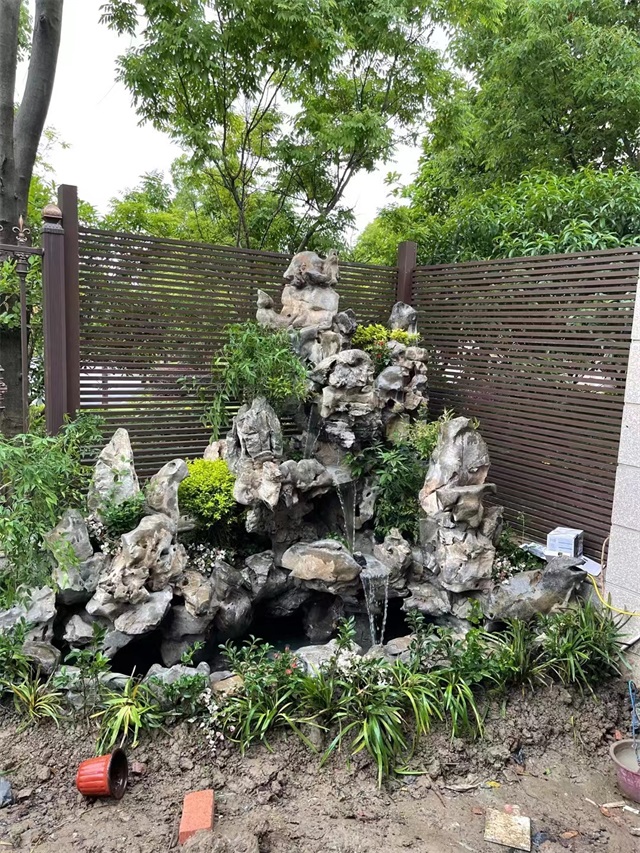 禅城别墅假山景观庭院设计